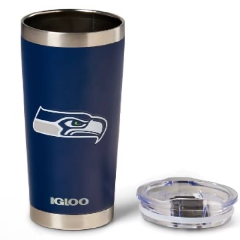 Igloo Seattle Seahawks‎ NFL Stainless Steel 20 oz. Tumbler Navy Clear Lid